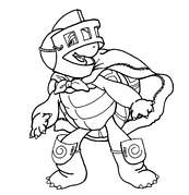 coloriage Franklin se deguise en gladiateur